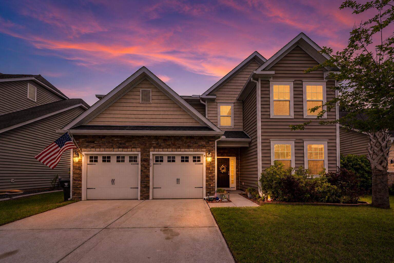 320 Bracken Fern Road, Moncks Corner SC, twilight exterior